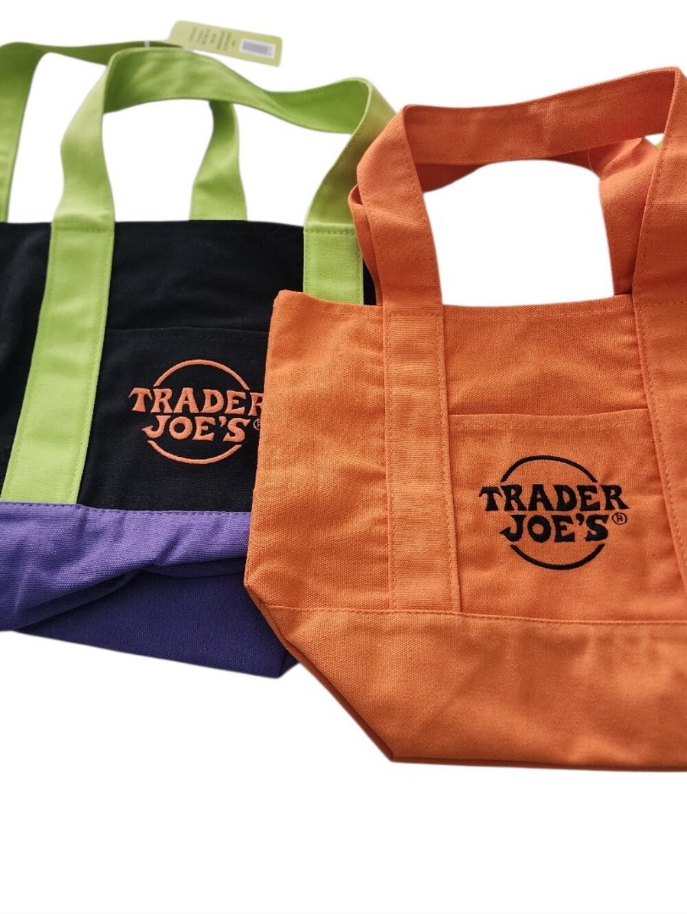 Trader Joe's Mini Canvas Halloween Tote Bags Nwt